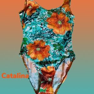 Catalina tropical floral one piece bathing suit